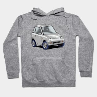 G-Wiz micro electric car in silver Hoodie